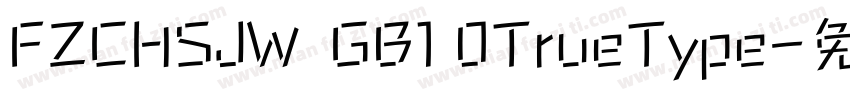 FZCHSJW  GB1 0TrueType字体转换